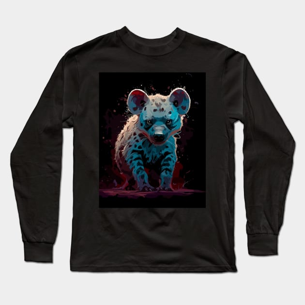 Zambia hyena Long Sleeve T-Shirt by TomFrontierArt